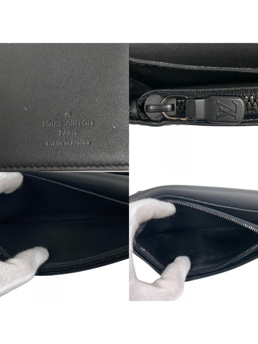 Louis Vuitton Portefeuille Brazza Monogram Shadow Leather Wallet Black - Picture 8 of 8